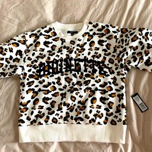 Cropped brunette the label leopard hoodie